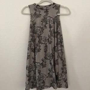 Cute Grey/Brown Floral Dress